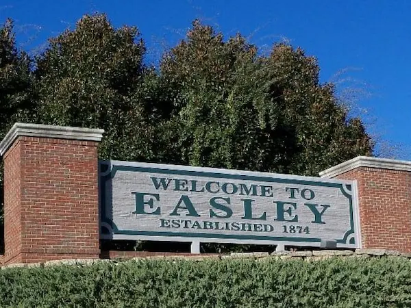 easley south carolina established 1874 sign